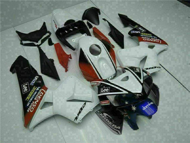 Carenado Moto Honda CBR 600 RR 2005-2006 - Blanco Rojo Negro Lee