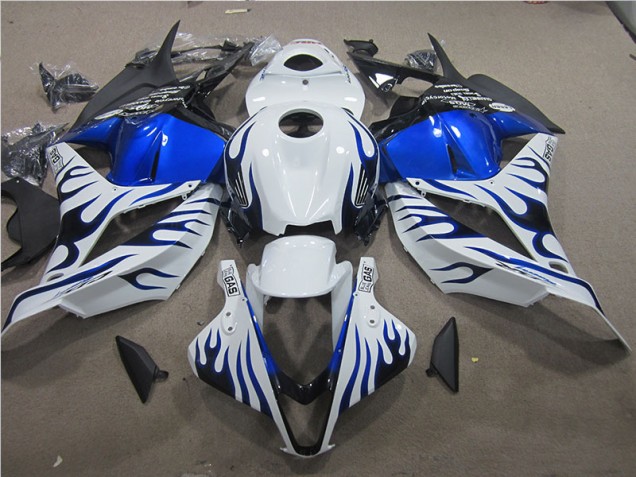 Carenado Moto Honda CBR 600 RR 2009-2012 - Blanco Azul Llama Carenado Moto Honda CBR 600 RR 2009-2012 - Blanco Azul Llama