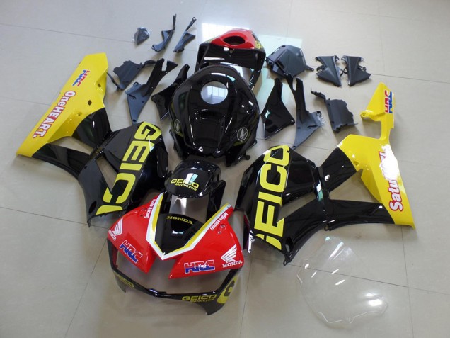 Carenado Moto Honda CBR 600 RR 2013-2021 - Amarillo Negro Geico Carenado Moto Honda CBR 600 RR 2013-2021 - Amarillo Negro Geico
