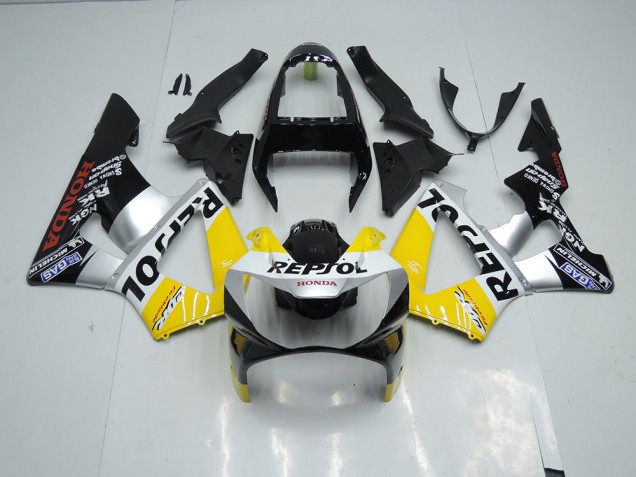 Carenado Moto Honda CBR 900 RR 929 2000-2001 - Amarillo Plata Negro Repsol Carenado Moto Honda CBR 900 RR 929 2000-2001 - Amarillo Plata Negro Repsol