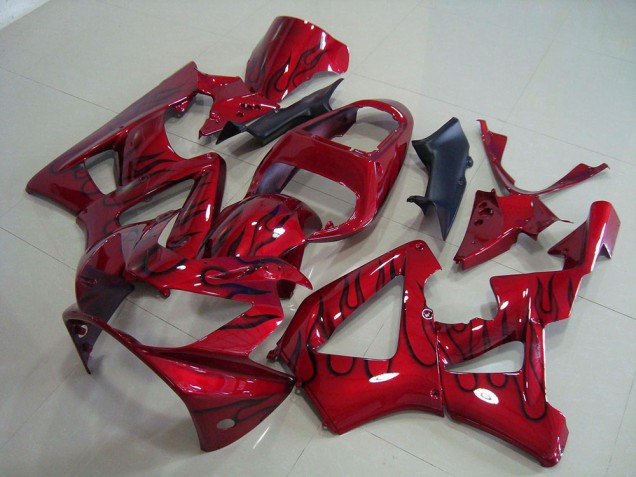 Carenado Moto Honda CBR 900 RR 929 2000-2001 - Rojo Negro Llama Carenado Moto Honda CBR 900 RR 929 2000-2001 - Rojo Negro Llama