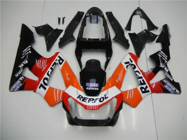 Carenado Moto Honda CBR 900 RR 929RR 2000-2001 - Naranja Rojo Negro Repsol Carenado Moto Honda CBR 900 RR 929RR 2000-2001 - Naranja Rojo Negro Repsol