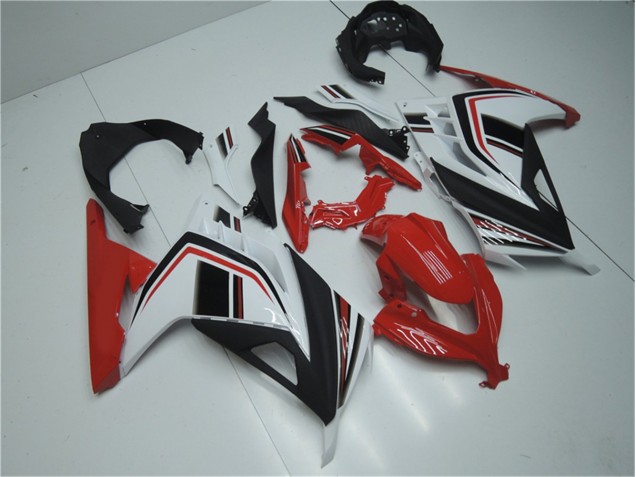 Carenado Moto Kawasaki EX300 2013-2016 - Rojo Blanco Negro Carenado Moto Kawasaki EX300 2013-2016 - Rojo Blanco Negro