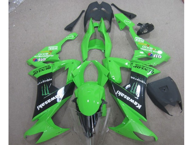 Carenado Moto Kawasaki ZX10R 2008-2010 - Verde Negro Monster Carenado Moto Kawasaki ZX10R 2008-2010 - Verde Negro Monster