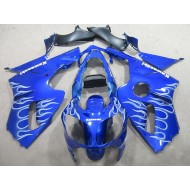 Carenado Moto Kawasaki ZX12R 2000-2001 - Azul Blanco Llama