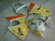 Carenado Moto Kawasaki ZX6R 2000-2002 - Blanco Amarillo Llama Carenado Moto Kawasaki ZX6R 2000-2002 - Blanco Amarillo Llama
