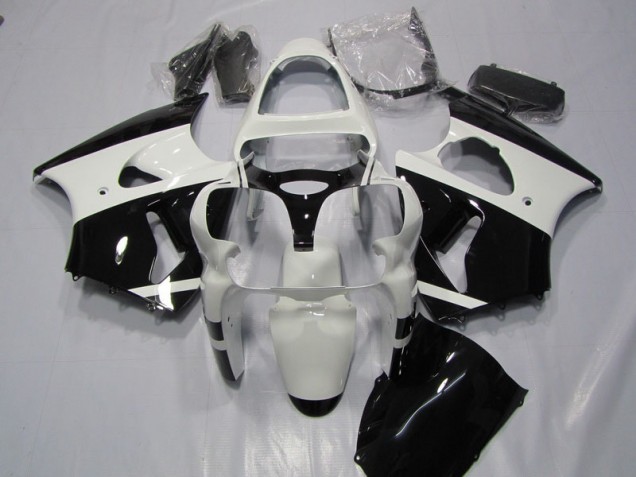 Carenado Moto Kawasaki ZX6R 2000-2002 - Blanco Negro Carenado Moto Kawasaki ZX6R 2000-2002 - Blanco Negro