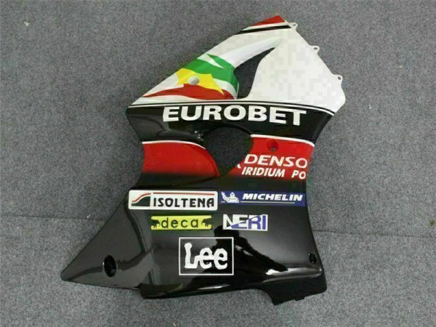 Carenado Moto Kawasaki ZX6R 2000-2002 - Negro Blanco Eurobet Carenado Moto Kawasaki ZX6R 2000-2002 - Negro Blanco Eurobet