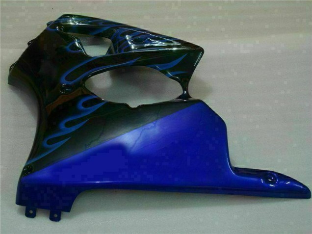 Carenado Moto Kawasaki ZX6R 2000-2002 - Negro con Azul Llama Carenado Moto Kawasaki ZX6R 2000-2002 - Negro con Azul Llama