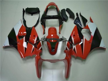 Carenado Moto Kawasaki ZX6R 2000-2002 - Rojo Negro Blanco