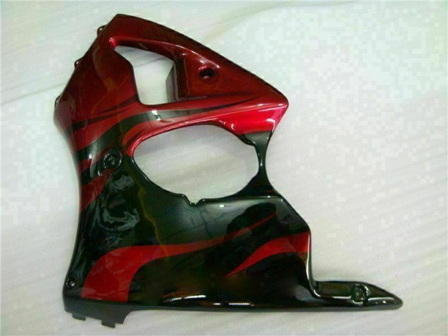 Carenado Moto Kawasaki ZX6R 2000-2002 - Rojo Negro Carenado Moto Kawasaki ZX6R 2000-2002 - Rojo Negro