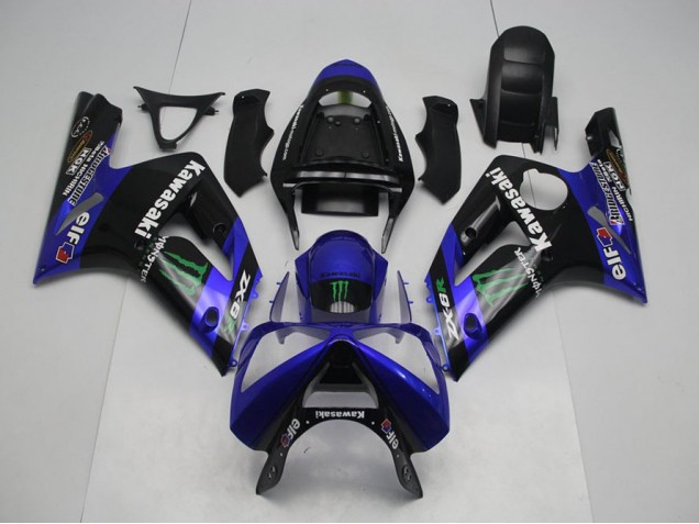 Carenado Moto Kawasaki ZX6R 2003-2004 - Azul Monster Carenado Moto Kawasaki ZX6R 2003-2004 - Azul Monster