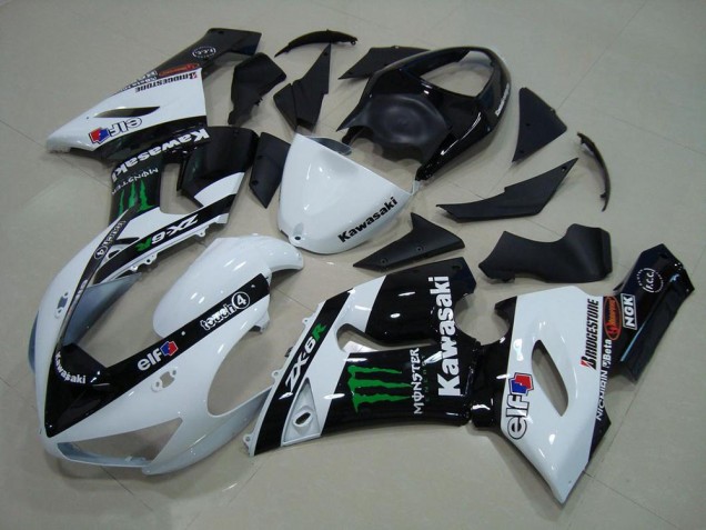 Carenado Moto Kawasaki ZX6R 2005-2006 - Blanco Monster Carenado Moto Kawasaki ZX6R 2005-2006 - Blanco Monster