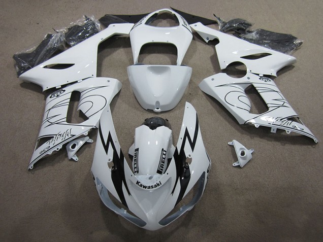 Carenado Moto Kawasaki ZX6R 2005-2006 - Blanco Ninja 636 Carenado Moto Kawasaki ZX6R 2005-2006 - Blanco Ninja 636
