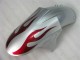 Carenado Moto Kawasaki ZX6R 2005-2006 - Plata Rojo Llamas Carenado Moto Kawasaki ZX6R 2005-2006 - Plata Rojo Llamas