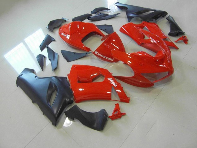 Carenado Moto Kawasaki ZX6R 2005-2006 - Rojo & Negro Mate Carenado Moto Kawasaki ZX6R 2005-2006 - Rojo & Negro Mate