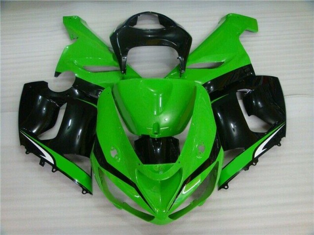 Carenado Moto Kawasaki ZX6R 2005-2006 - Verde Blanco Negro Carenado Moto Kawasaki ZX6R 2005-2006 - Verde Blanco Negro