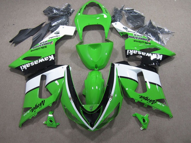 Carenado Moto Kawasaki ZX6R 2005-2006 - Verde Blanco Negro Ninja 636 Carenado Moto Kawasaki ZX6R 2005-2006 - Verde Blanco Negro Ninja 636