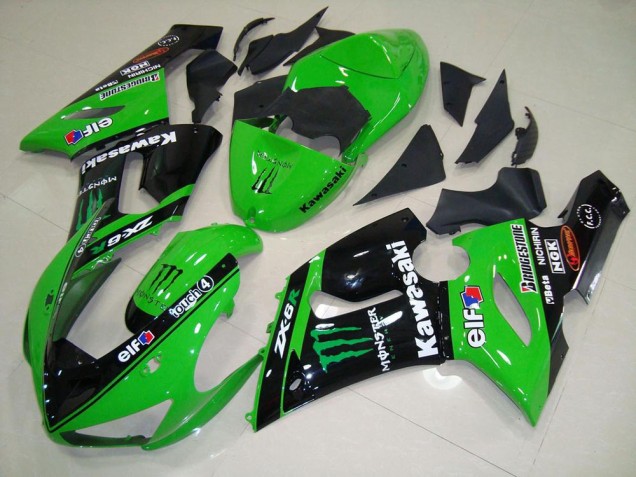 Carenado Moto Kawasaki ZX6R 2005-2006 - Verde Monster Carenado Moto Kawasaki ZX6R 2005-2006 - Verde Monster
