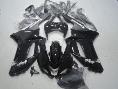 Carenado Moto Kawasaki ZX6R 2007-2008 - Negro Blanco Ninja