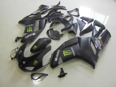 Carenado Moto Kawasaki ZX6R 2007-2008 - Negro Mate Monster