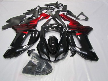 Carenado Moto Kawasaki ZX6R 2007-2008 - Negro Rojo