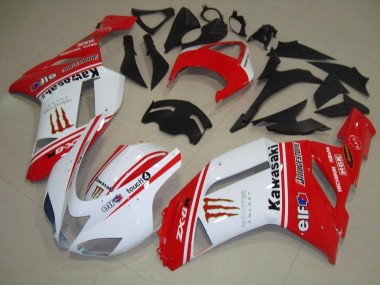 Carenado Moto Kawasaki ZX6R 2007-2008 - Rojo & Blanco