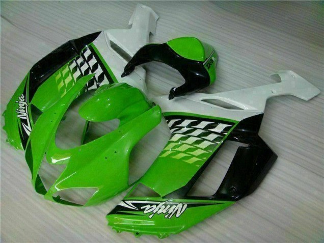 Carenado Moto Kawasaki ZX6R 2007-2008 - Verde Blanco Ninja Carenado Moto Kawasaki ZX6R 2007-2008 - Verde Blanco Ninja