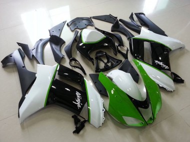Carenado Moto Kawasaki ZX6R 2007-2008 - Verde Negro Blanco