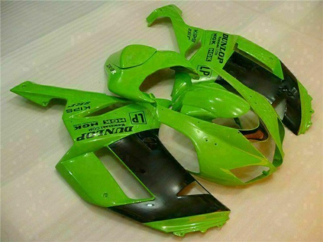 Carenado Moto Kawasaki ZX6R 2007-2008 - Verde Negro Dunlop Carenado Moto Kawasaki ZX6R 2007-2008 - Verde Negro Dunlop