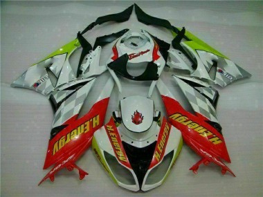 Carenado Moto Kawasaki ZX6R 2009-2012 - Blanco Rojo H. Energy