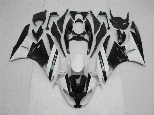 Carenado Moto Kawasaki ZX6R 2009-2012 - Negro Blanco Carenado Moto Kawasaki ZX6R 2009-2012 - Negro Blanco