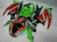 Carenado Moto Kawasaki ZX6R 2009-2012 - Negro Rojo Verde Motocard Carenado Moto Kawasaki ZX6R 2009-2012 - Negro Rojo Verde Motocard