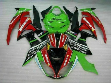 Carenado Moto Kawasaki ZX6R 2009-2012 - Negro Rojo Verde Motocard