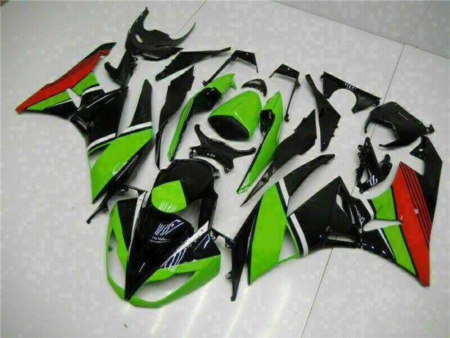 Carenado Moto Kawasaki ZX6R 2009-2012 - Negro Verde Roja Carenado Moto Kawasaki ZX6R 2009-2012 - Negro Verde Roja