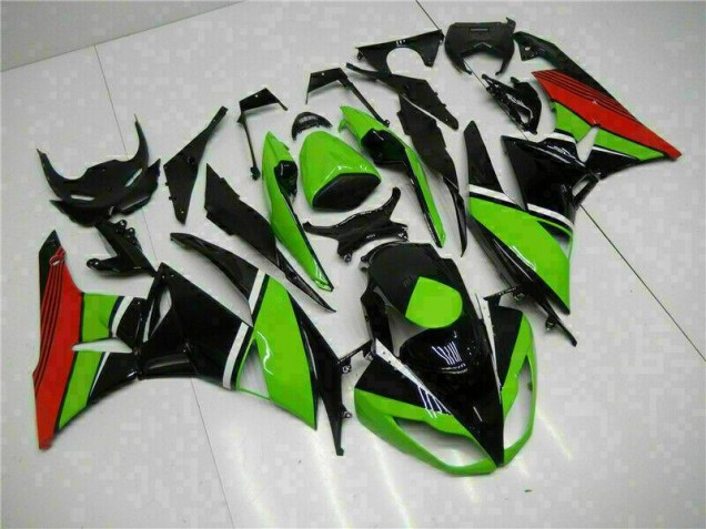 Carenado Moto Kawasaki ZX6R 2009-2012 - Negro Verde Roja Carenado Moto Kawasaki ZX6R 2009-2012 - Negro Verde Roja