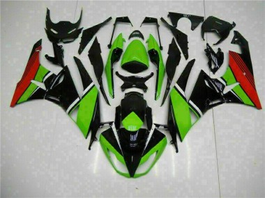 Carenado Moto Kawasaki ZX6R 2009-2012 - Negro Verde Roja