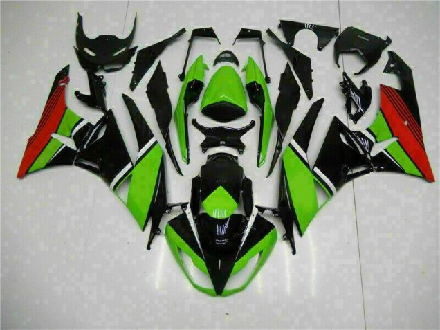 Carenado Moto Kawasaki ZX6R 2009-2012 - Negro Verde Roja Carenado Moto Kawasaki ZX6R 2009-2012 - Negro Verde Roja
