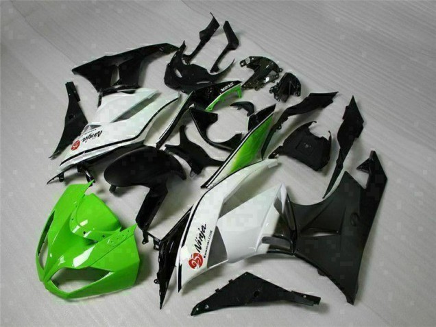 Carenado Moto Kawasaki ZX6R 2009-2012 - Verde Negro Blanco 25 Carenado Moto Kawasaki ZX6R 2009-2012 - Verde Negro Blanco 25