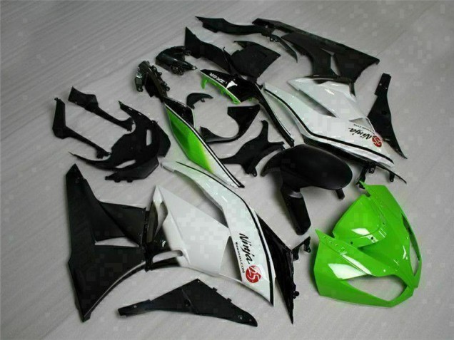 Carenado Moto Kawasaki ZX6R 2009-2012 - Verde Negro Blanco 25 Carenado Moto Kawasaki ZX6R 2009-2012 - Verde Negro Blanco 25