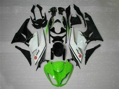 Carenado Moto Kawasaki ZX6R 2009-2012 - Verde Negro Blanco 25