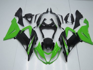 Carenado Moto Kawasaki ZX6R 2013-2018 - Negro Verde 636
