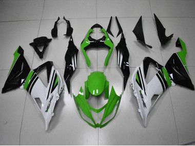 Carenado Moto Kawasaki ZX6R 2013-2018 - Negro Verde Blanco