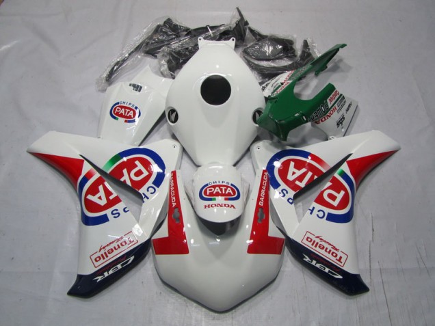 Carenado Moto & Plástico Honda CBR 1000 RR 2008-2011 - Blanco Rojo PATA Carenado Moto & Plástico Honda CBR 1000 RR 2008-2011 - Blanco Rojo PATA