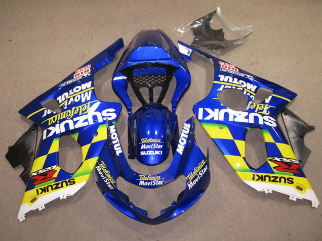 Carenado Moto Suzuki GSXR 1000 K1 2000-2002 - Azul Amarillo Telefumica Movistar Carenado Moto Suzuki GSXR 1000 K1 2000-2002 - Azul Amarillo Telefumica Movistar
