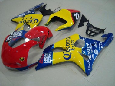 Carenado Moto Suzuki GSXR 1000 K1 2000-2002 - Rojo Amarillo Azul Corona Carrera