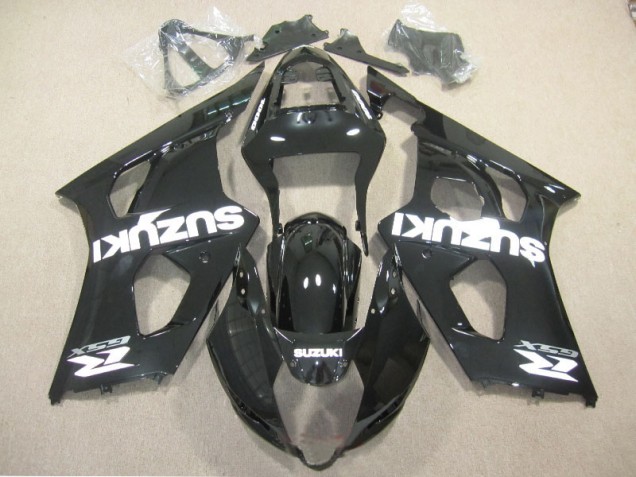 Carenado Moto Suzuki GSXR 1000 K3 2003-2004 - Negro Blanco Calcomanía Carenado Moto Suzuki GSXR 1000 K3 2003-2004 - Negro Blanco Calcomanía