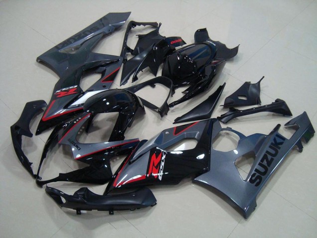Carenado Moto Suzuki GSXR 1000 K5 2005-2006 - Negro Rojo Calcomanías Carenado Moto Suzuki GSXR 1000 K5 2005-2006 - Negro Rojo Calcomanías