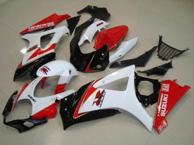 Carenado Moto Suzuki GSXR 1000 K7 2007-2008 - Blanco Rojo Negro