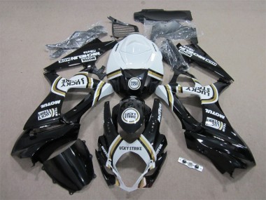 Carenado Moto Suzuki GSXR 1000 K7 2007-2008 - Negro Lucky Strike Blanco Motul